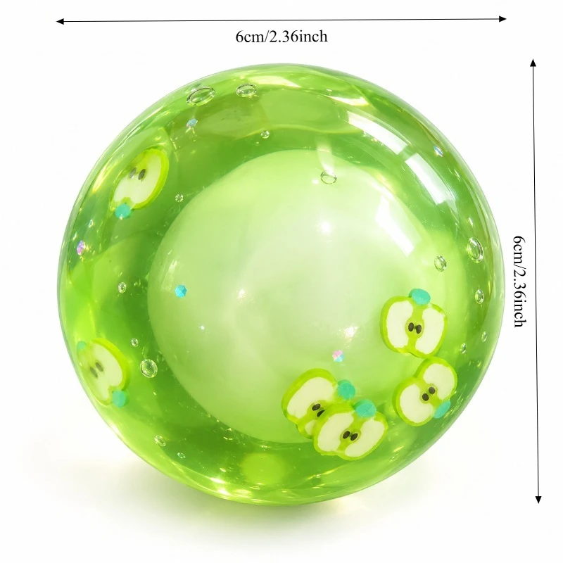 Green Apple Crunchy Shatter Stress Ball Squihsy Toy ASMR Satisfying Pop Sound Anti Stress Relief Fidget Christmas Toy for Adults