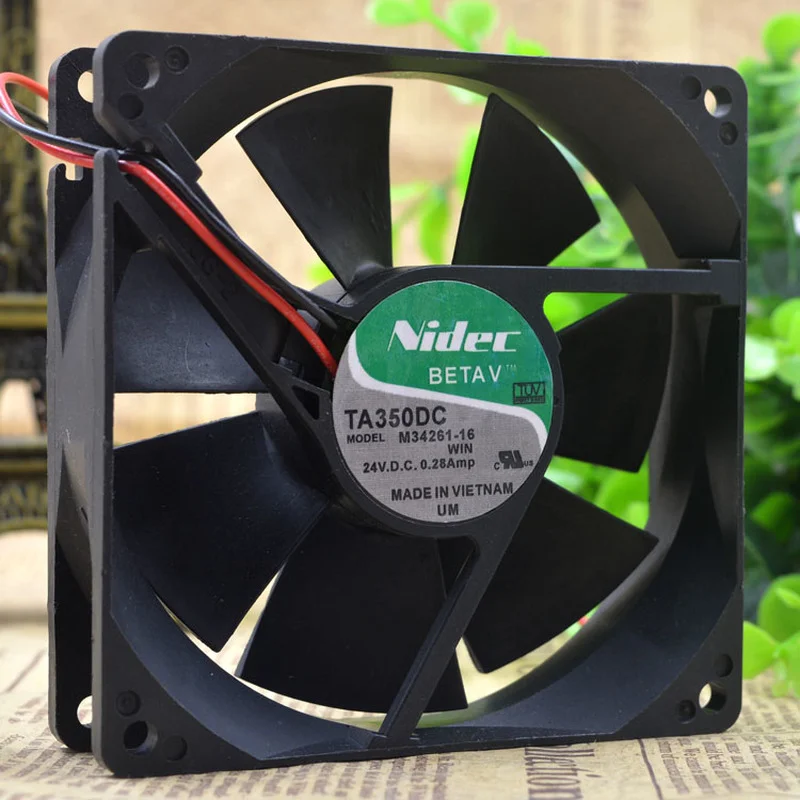 New Fan Nidec 9025 24V 0.28A Cooling Fan TA350DC M34261-16 Double Ball Bearing Fan 90*90*25mm