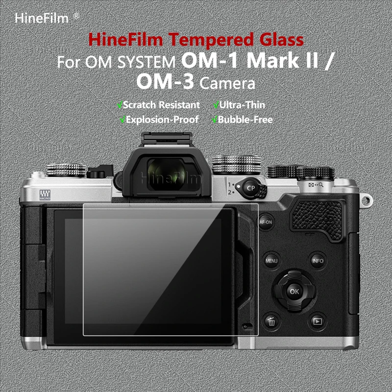 Hinefilm for Olympus OM1 II OM3  Camera Screen Protective Tempered Glass OM-1Mark II OM-3 Camera Screen Protector Guard Cover