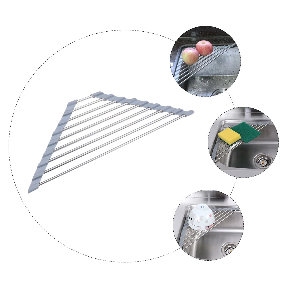 

Filter Stainless Steel Drainer The Tools Triangle Sink Drying Rack 304 Practical Strainer