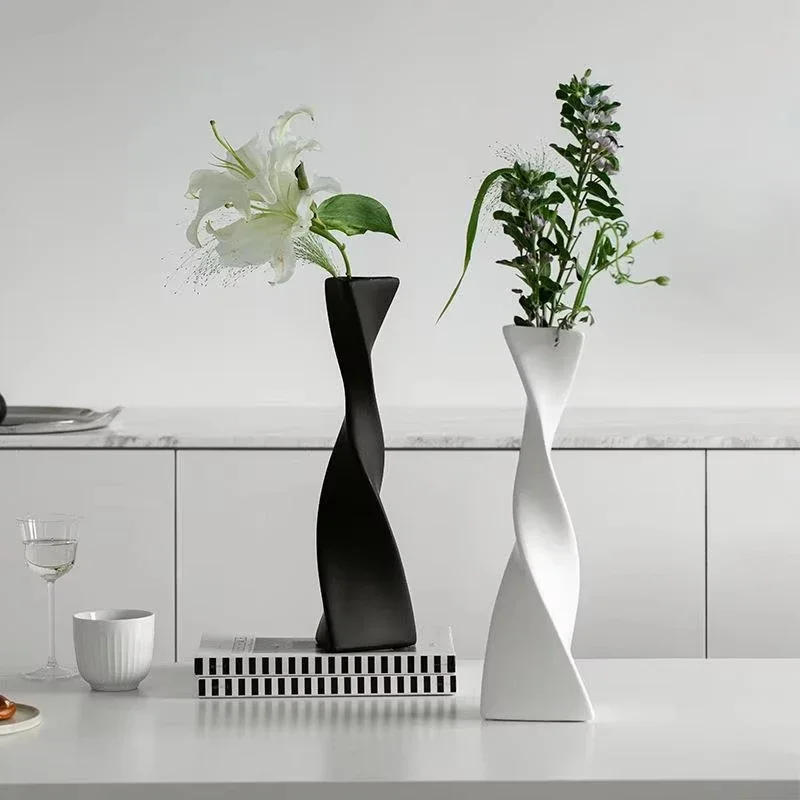 Irregular Minimalist Vases Geometry Hydroponics Vase Stable Special Shaped Vase Home Desktop Decor Artistic Ceramic Flower Vase