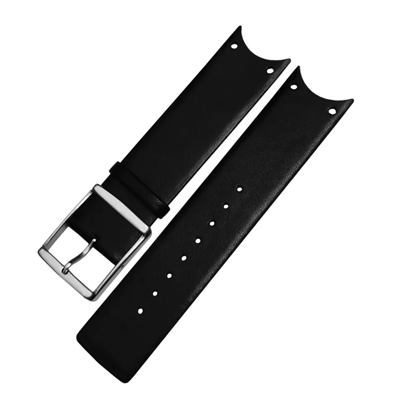 Genuine Leather Watchband For CK  KOV231 KOV232 Series  Special Curved Edge Ultra-thin Cowhide Watch Strap for Men  Women 22mm