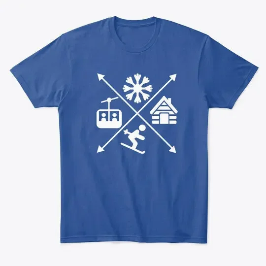

Skiing Premium Premium T-Shirt Size S to 5XL
