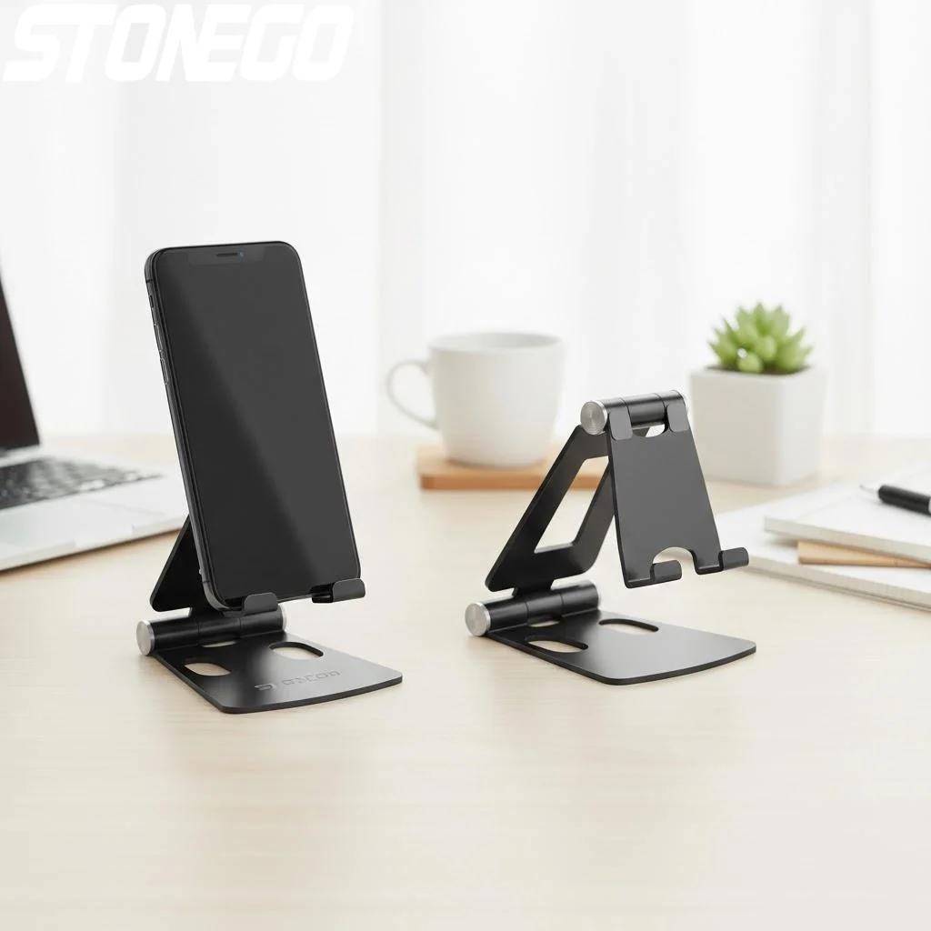 

Foldable Metal Desktop Phone Stand Universal Holder for iPhone iPad Samsung Huawei Xiaomi Tablet Portable Cell Phone Mount