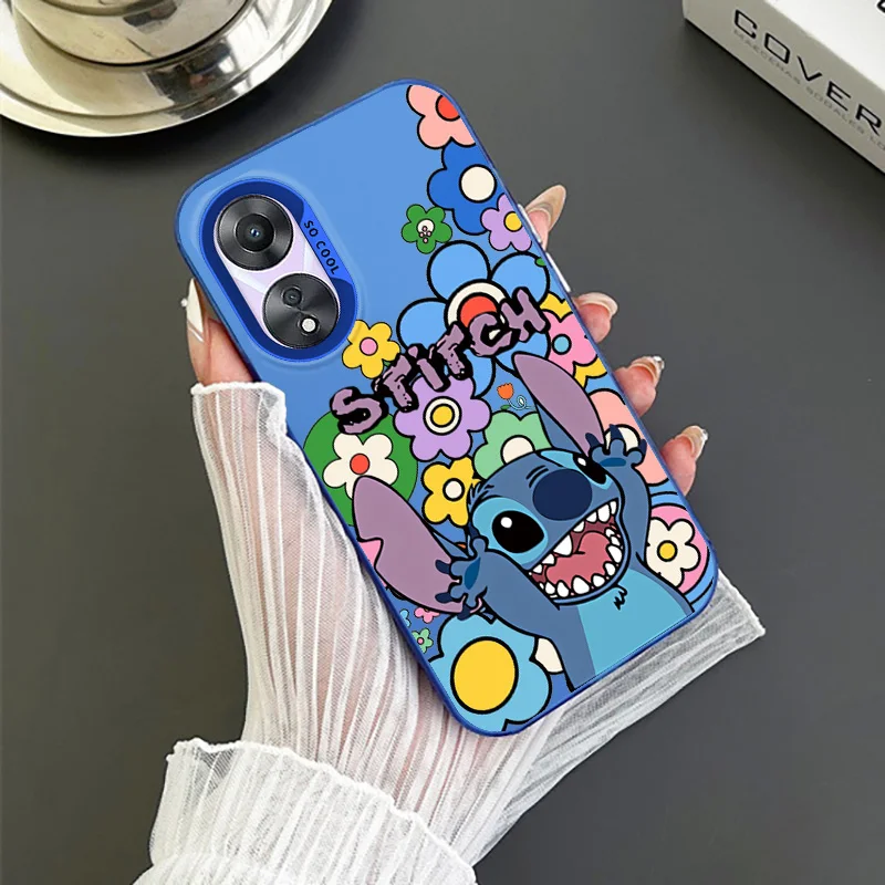 Stitch is cute For OPPO A 31 37 38 55 57 58 74 76 78 94 98 Reno 6 7 8 Z T Pro Colorful Phone Case Soft Funda Silicone Cover Capa