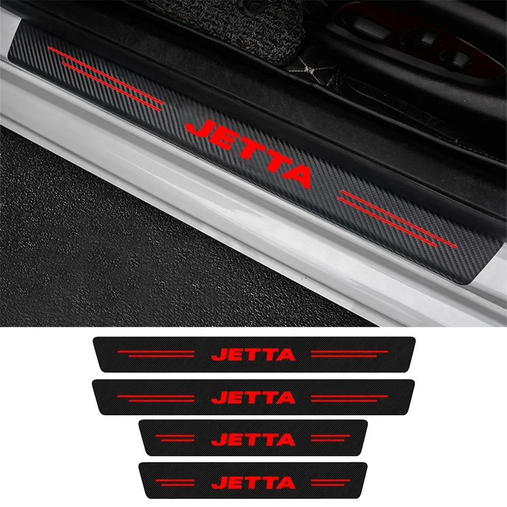 

4X Car Door Threshold Sill Sticker For VW Jetta a4 5 6 7 2005 2006 2007 2008 2009 2010 2011 2012 2019 2021 Tuning Accessories