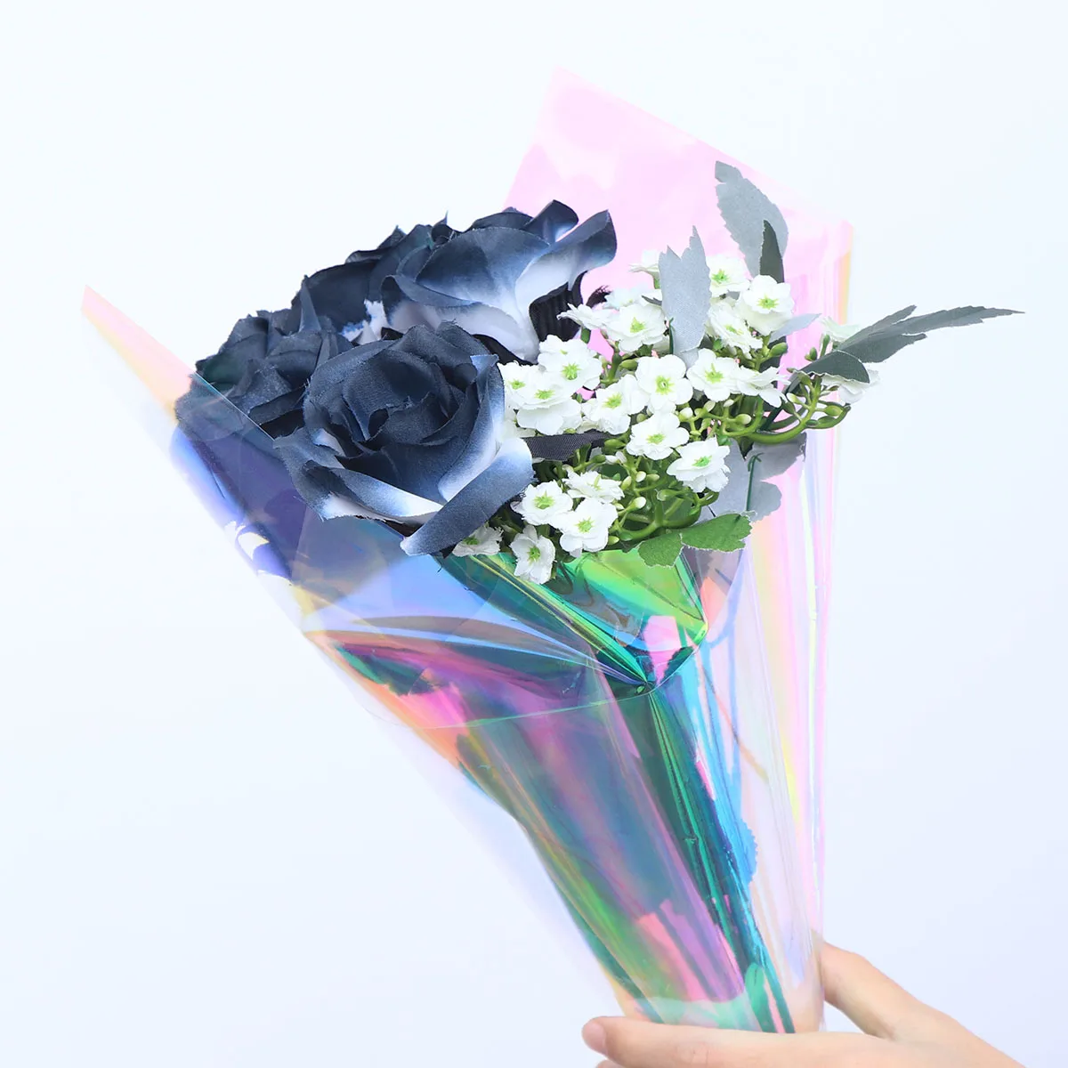 

10 Pcs Thicken Film Flower Wrapping Paper Bouquet Florist Iridescent