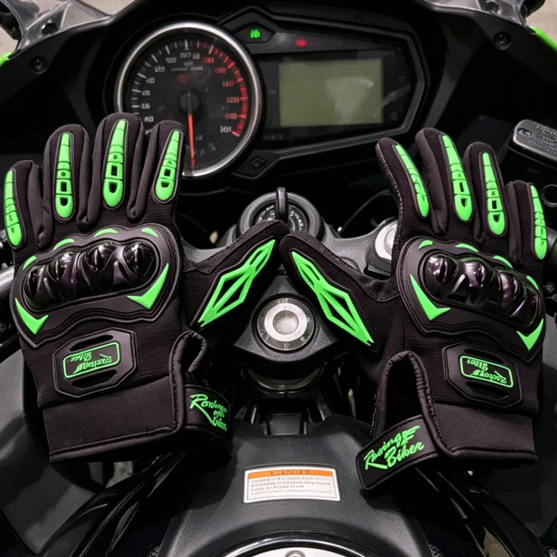 Motorcycle Racing Gloves Fall Protection Men Summer Motocross Protective Gear Breathable Blue Red Grip Palm ﻿ image 6