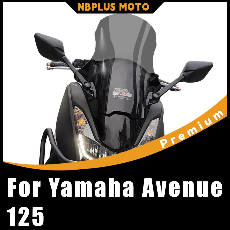 【Premium】For Yamaha Avenue 125  Fathead Fish Modified Windshield, Mirror Forward relocation Windscreen Accessories