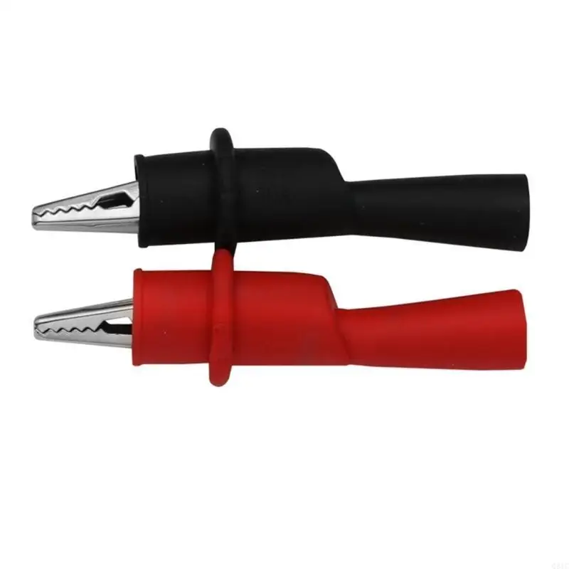 

Q81C 2Pcs Alligators Crocodiles Test Clip Clamp Test Leads Alligators Clip Electrical Clamp for Multimeter Tester Probe