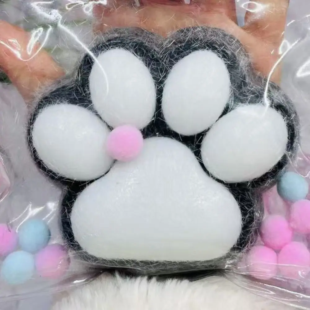 Interesting Super Large Cat Paw Squeeze Toy Kneading Soft Cartoon Fidget Toy Handmade Silicone Cat Paw Pinch Toy Children