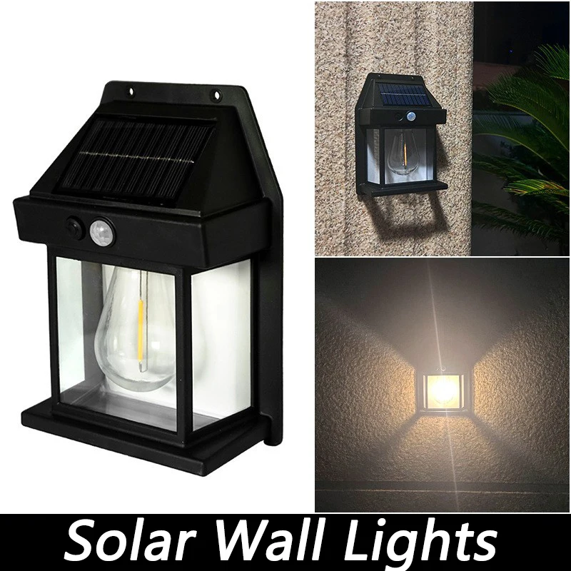 

Led Tungsten Outdoor Wall Lights Solar Lights Waterproof Outside Patio Pathway Lawn Yard Solar Garden Lights Landscape Lighting