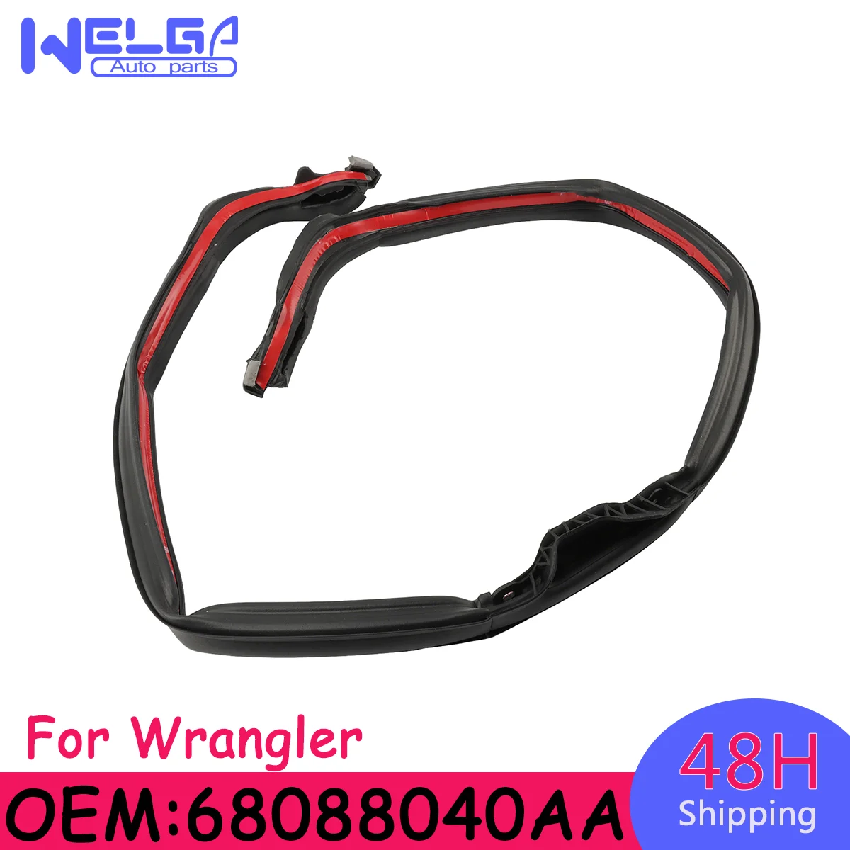 Car Roof Sunroof Rubber Hard Top Seal Sealing Strip For Jeep Wrangler 2011-2018 68088040AA Windshield Seal Strip