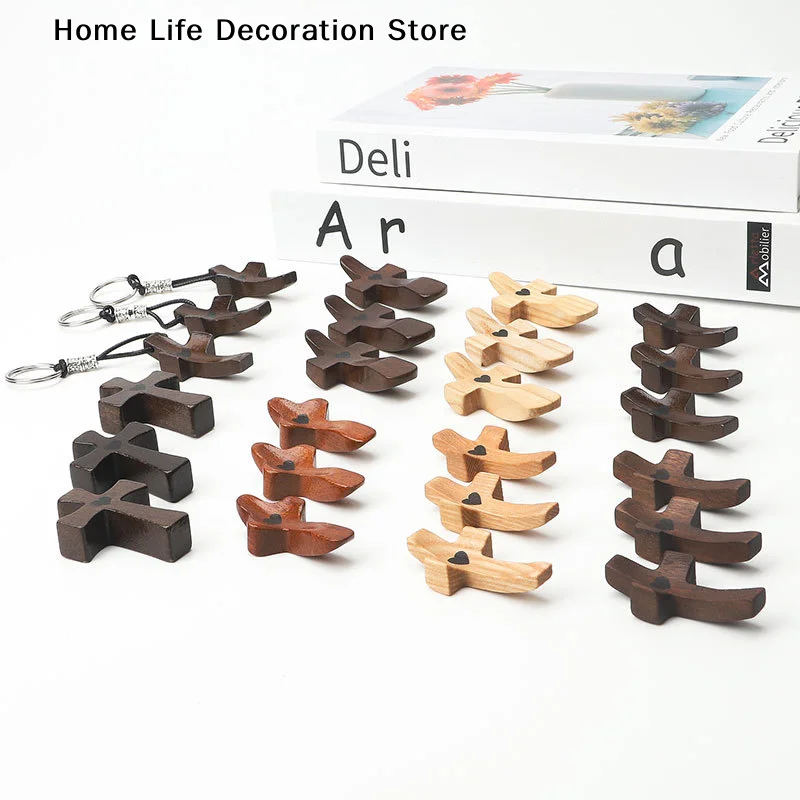 【TG】1Pcs Wooden Small Christian Prayer Cross Encouragement Cross Handheld Prayer Cross Gift