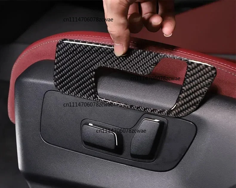 For BMW X3 G45 2025-2026 Soft Carbon Fiber Car Front Seat Adjustment Switch Panel Cover Trim Sticker Car Accessories