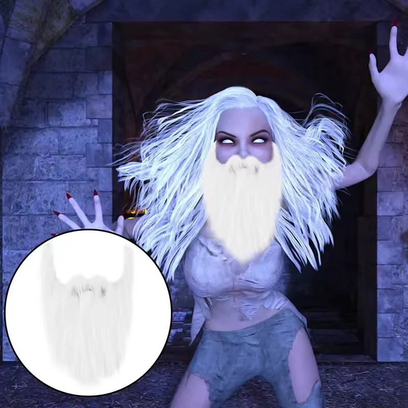 Halloween Party Supplies DIY Fancy Dress Fake Beard Long Fluff Beards Cosplay Costume Props Simulated Beard Santa Claus Beard