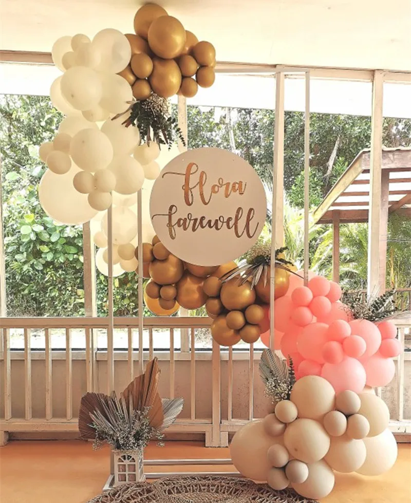 

Wedding Arch Square Backdrop balloon Stand Background Shiny Metal Gold Plating Outdoor Artificial Flower Door Shelf Frame