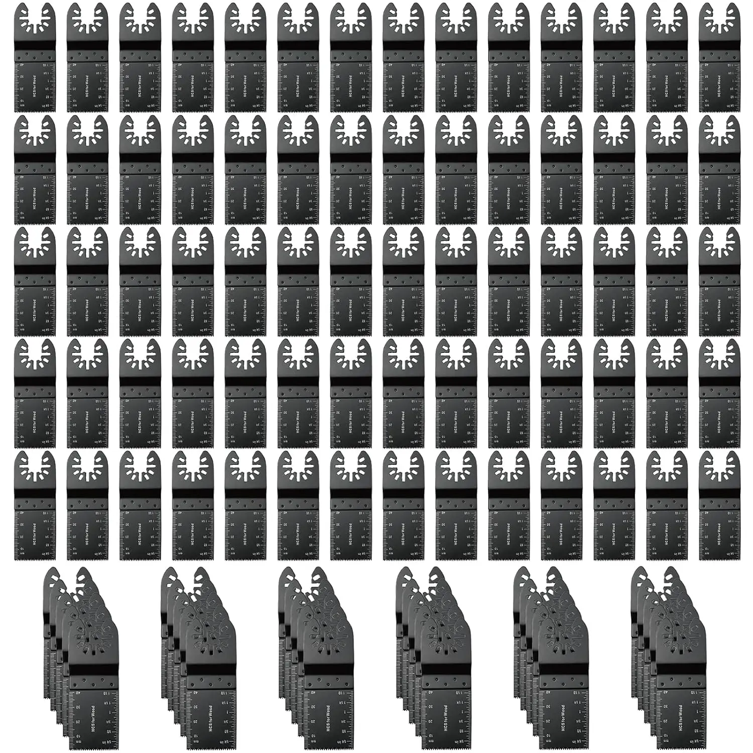

100Pcs Oscillating Tool Blades, Universal Saw Blades for Wood and Multitool Use