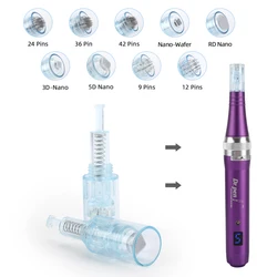 10/50 pces dr caneta parafuso agulhas cartucho ultima x5 substituição microneedling micrdage 9/12/24/36/42/nano pino agulhas selo