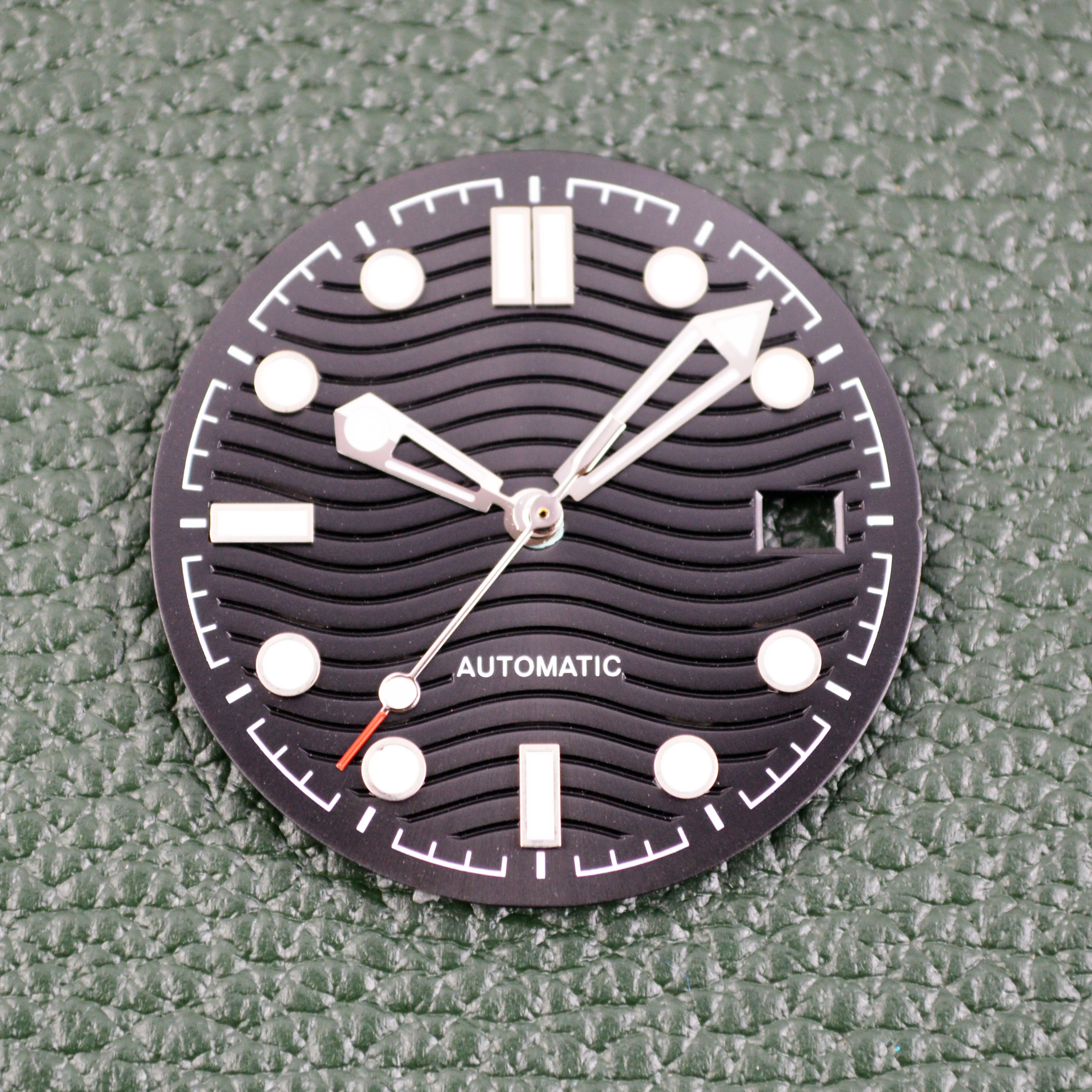 for Seamaster Dial Hand 31mm NH35 Watch Dial Watch Hands Green Luminous Watch Accessories Fit NH35/NH36/ Mechanical Movement