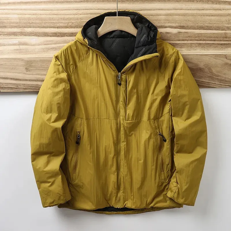 Легкая стеганая куртка для улицы — Primaloft Gold ®   Heattech + ветрозащитная и водонепроницаемая зимняя походная куртка с капюшоном