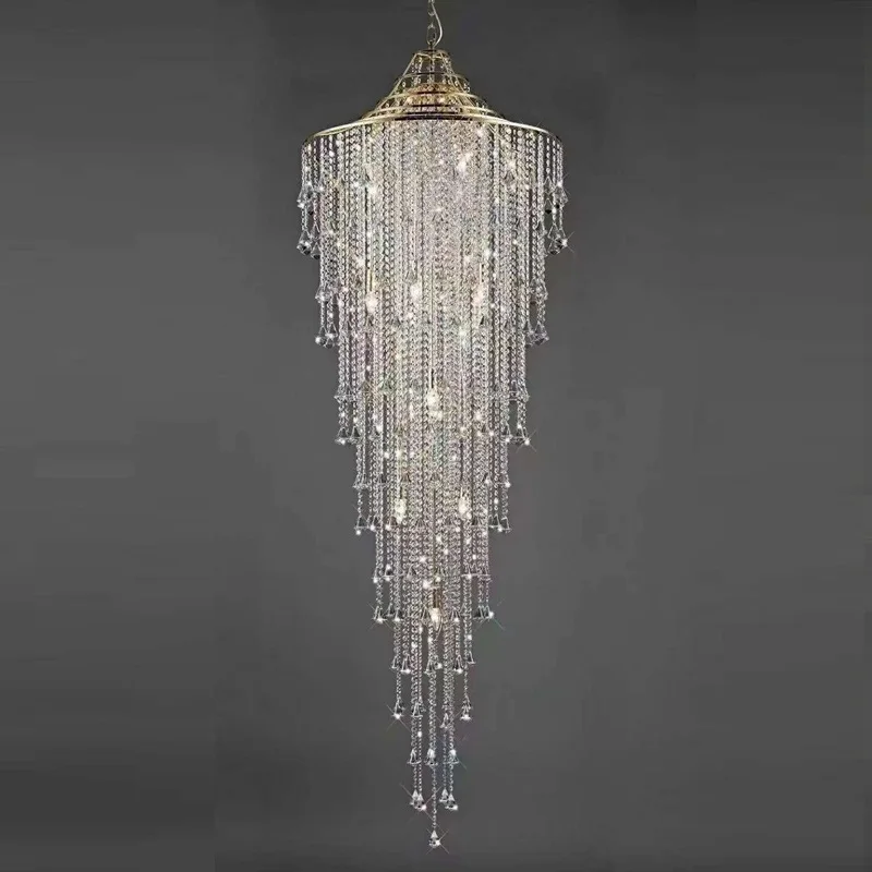 

French style chandelier luxury hotel engineering custom crystal chandelier LOFT decoration LED lighting