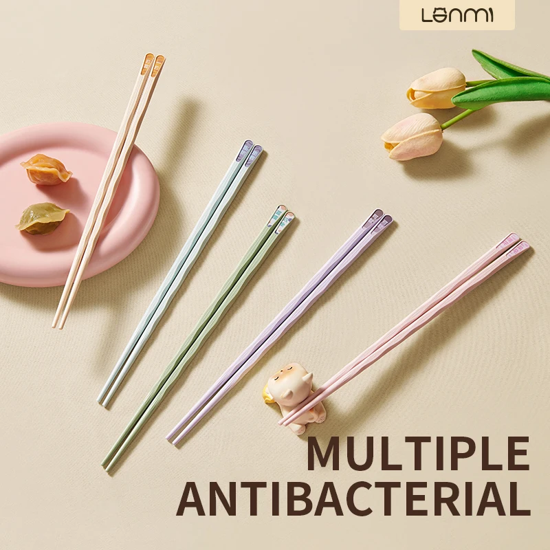LAN MI Alloy Chopsticks Household Anti-mildew, Anti-bacterial, Anti-slip, High Temperature Resistant, Family Dining, Personal