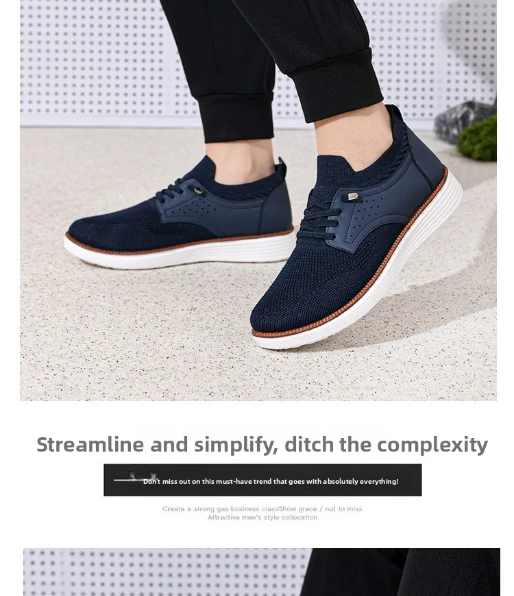 Atmungsaktive Freizeitschuhe für Herren im Frühling und Herbst, Mesh-Sportschuhe, weiche Sohle, rutschfest, One-Step-Dad-Schuhe – Detail 20
