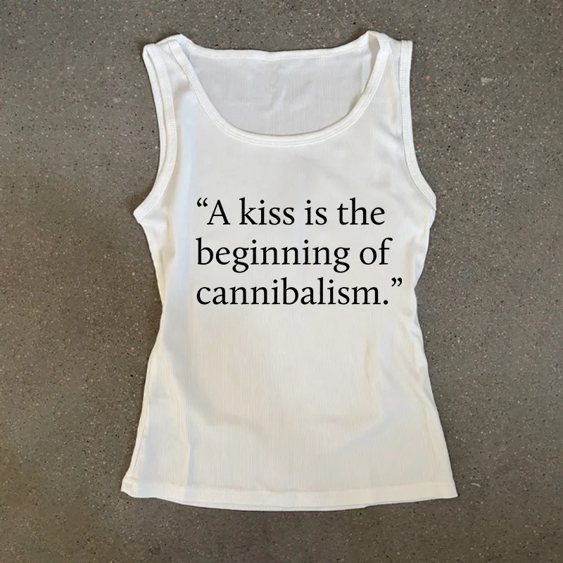 

Camisole Tank Top For Women Summer Hip Hop Letter Print Vest Hot Girl Casual 2000s Y2k Clothing Vintage Punk Sleeveless T-Shirt