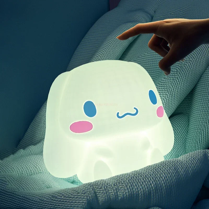 

Sanrio New Cinnamoroll Night Light Dormitory Bedroom Silicone Sleep Eye Protection Soft Light Table Light Gifts For Children