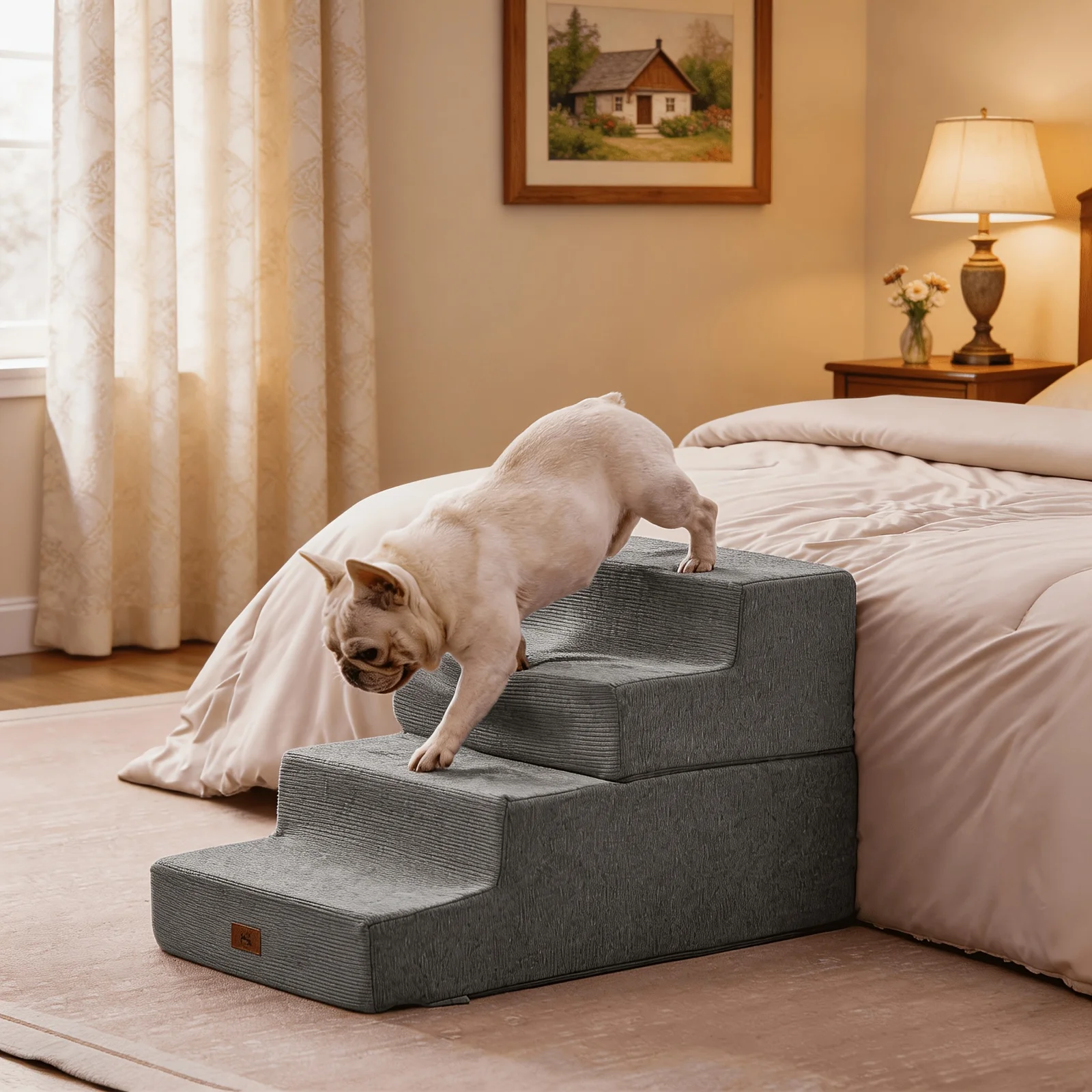 Steps for Small Dogs, Wide Pet Stairs Suitable for Beds, Couches, Sofas, And Chairs, Designed for Small Dogs And Cats, Featuring