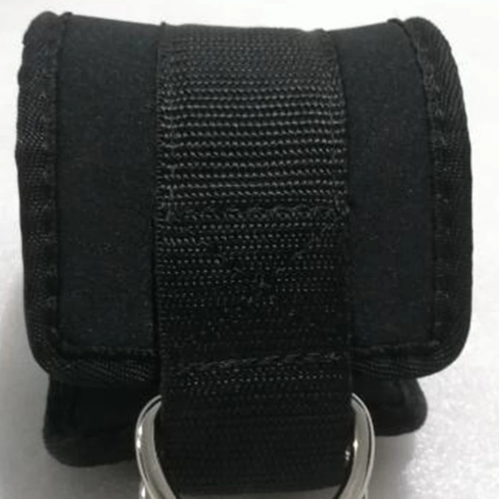 2 個の足首カフ D リングパッド入りレッグエクステンションカールヒップアブダクターフィットネストレーニングブラックアンクルストラップストラップ