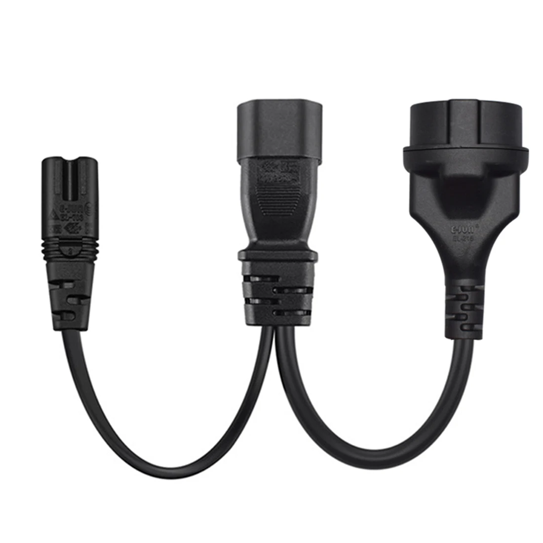 iec320 c14 to C7+EU4.8mm Y Type Splitter Power Cord,c14 plug to Figure 8 shape interface/German standard socket power cord