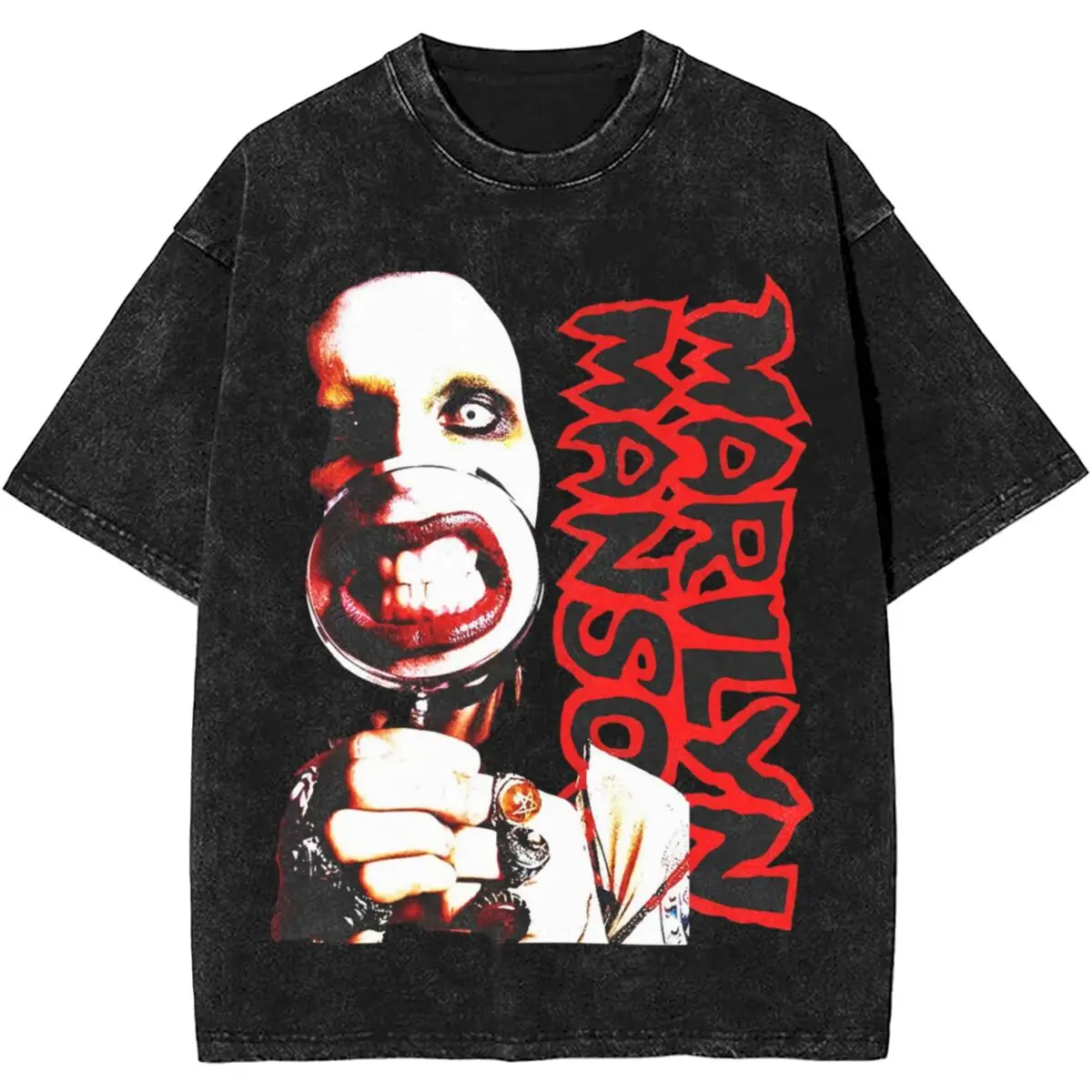 2024 Marilyn Manson The Golden Age Of Last Music Washed Shirts Outfit Oversize T-Shirts for Men Women Tee Shirt