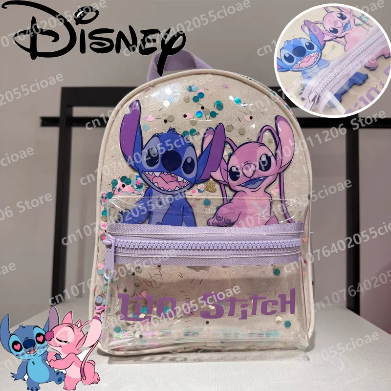 

2024 New Cartoon Stitch Backpack for Children Plastic Waterproof Kindergarten Bilayer Schoolbag for Boys and Girls Gifts