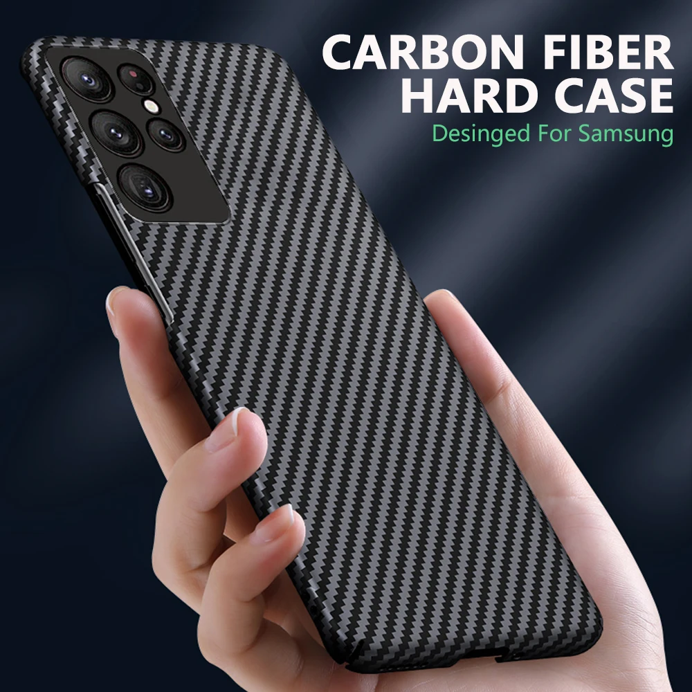

Genuine Carbon fiber Phone Case for Samsung Galaxy S22+ S20FE S21 Ultra-Thin and Lightweight Rugged Protective Hard Phone Cover