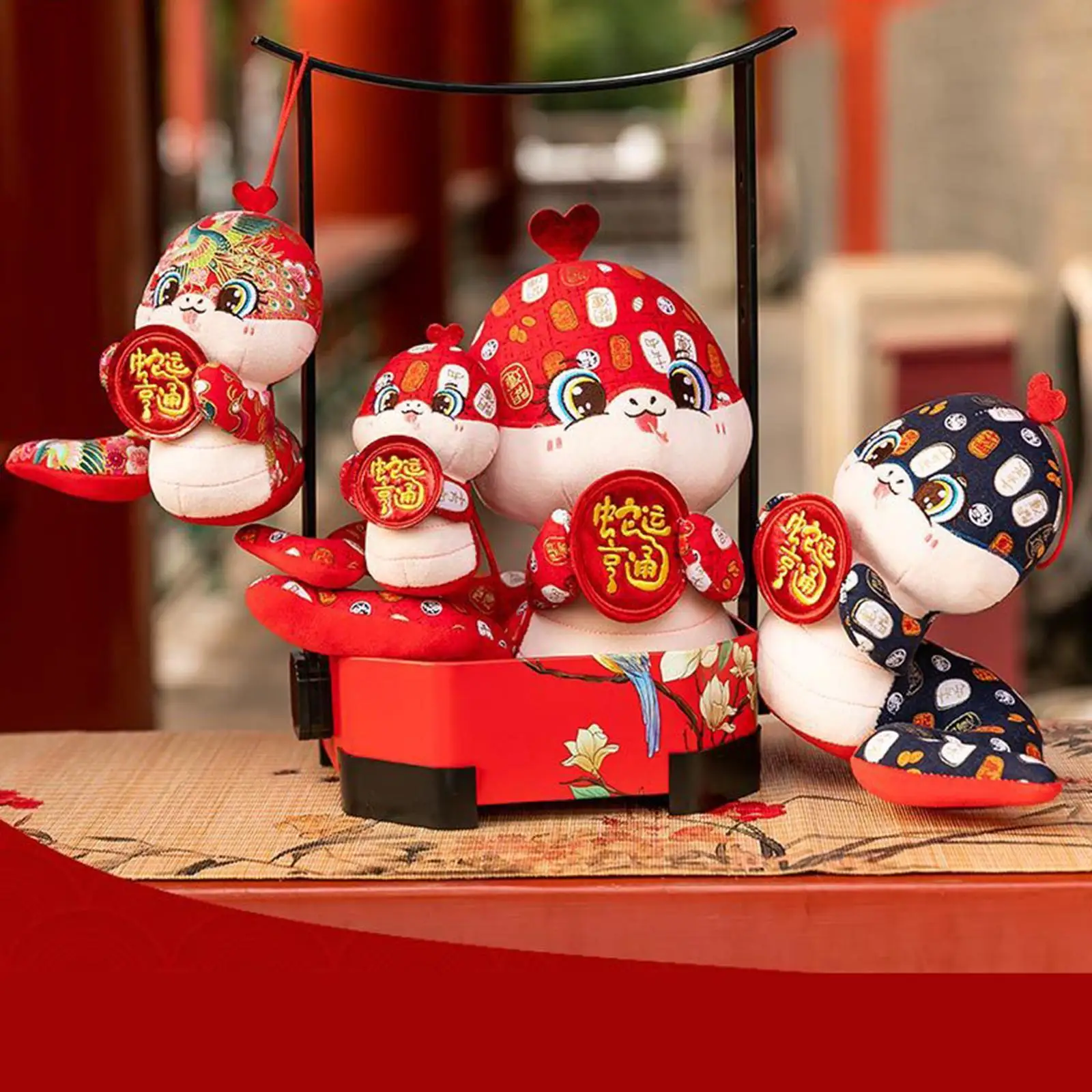 Snake Plush Toy Cute Home Decoration for Chinese New Year Restaurant Parties