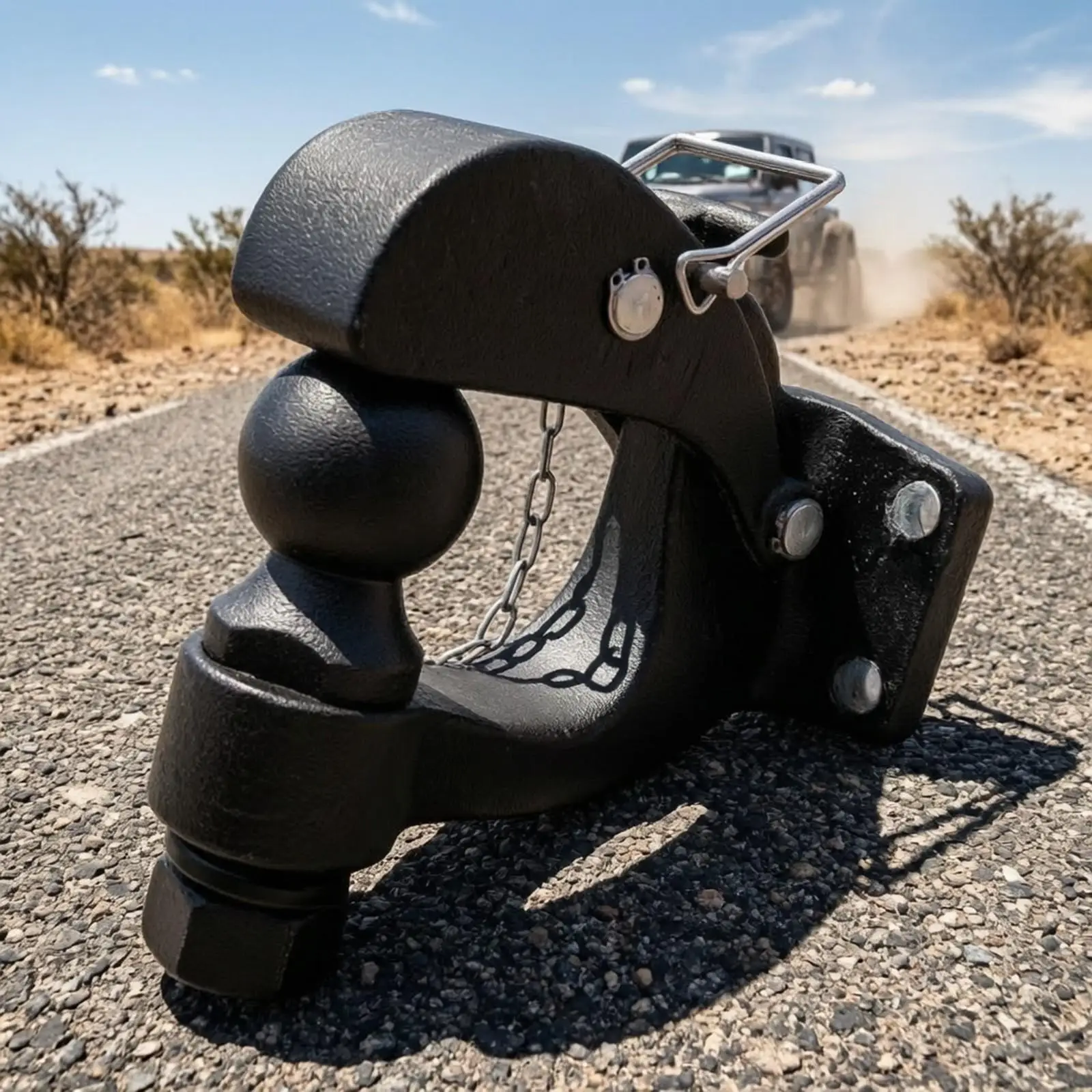 Towing Hook with Ball Heavy-Duty Hitch with Tow Hook Ball Hitch Solid Hardware Long-Lasting for Haulers