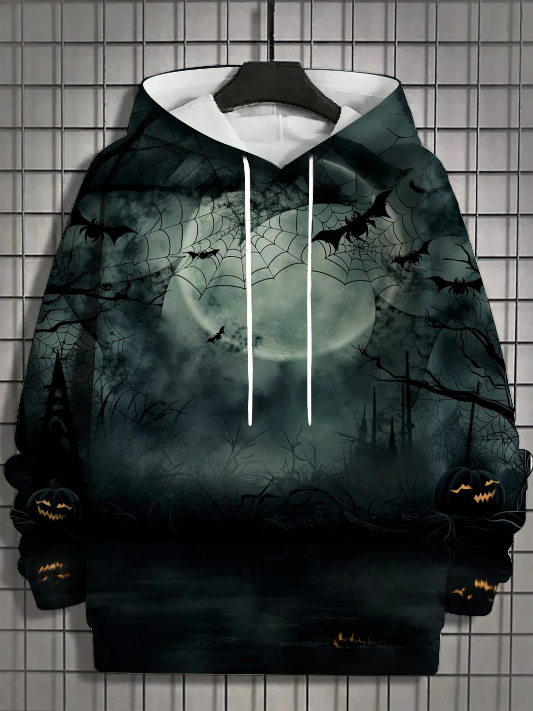 Halloween Horror Theme Print Men's Fashion 3D Print Hoodie Hoodies Crew Neck Fall Designer Hoodie Sweatshirt Men's Clothing