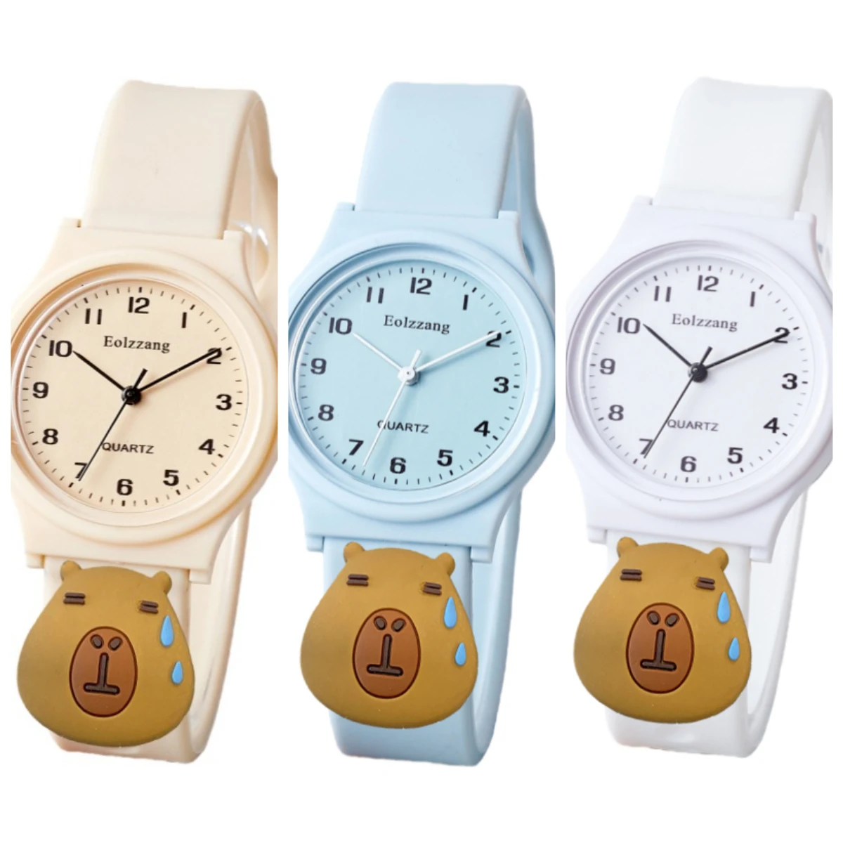 漫画の無言カピバラ男の子女の子腕時計子供ミニマリストかわいい子供漫画腕時計ギフト子供のための女の子時計
