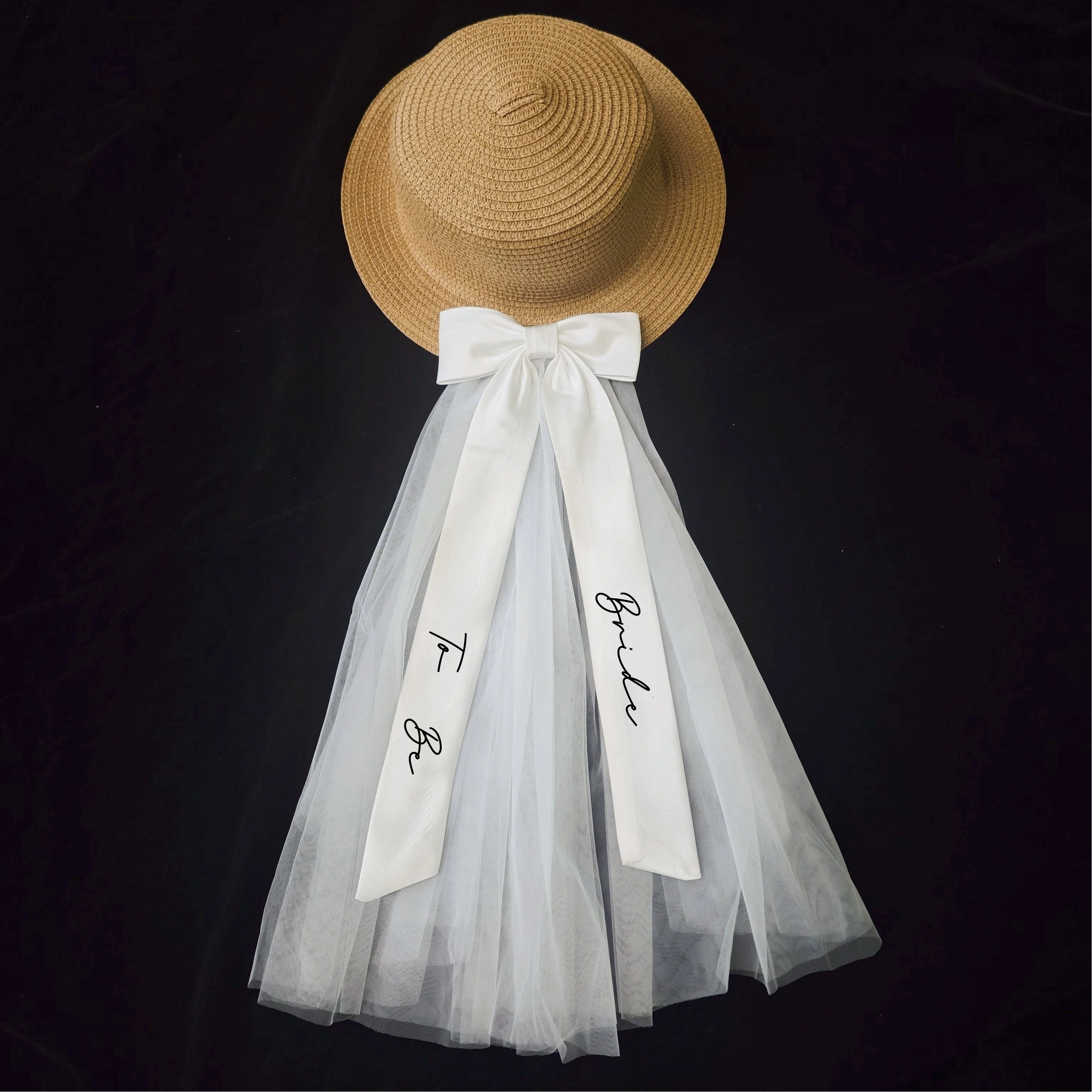 [Creative Wedding] Bride to Be Bow Head Veil | 1pc | High Quality | Wedding Photography Props | Wedding Decoration | Creative