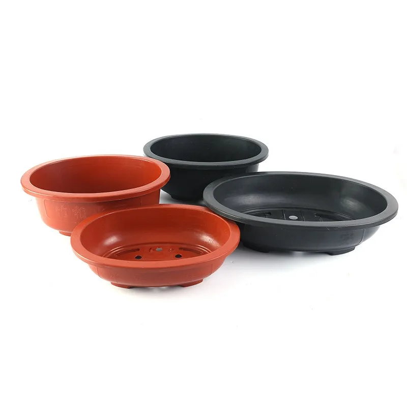 

Plastic flowerpot oval size size shallow planting thickened high waist