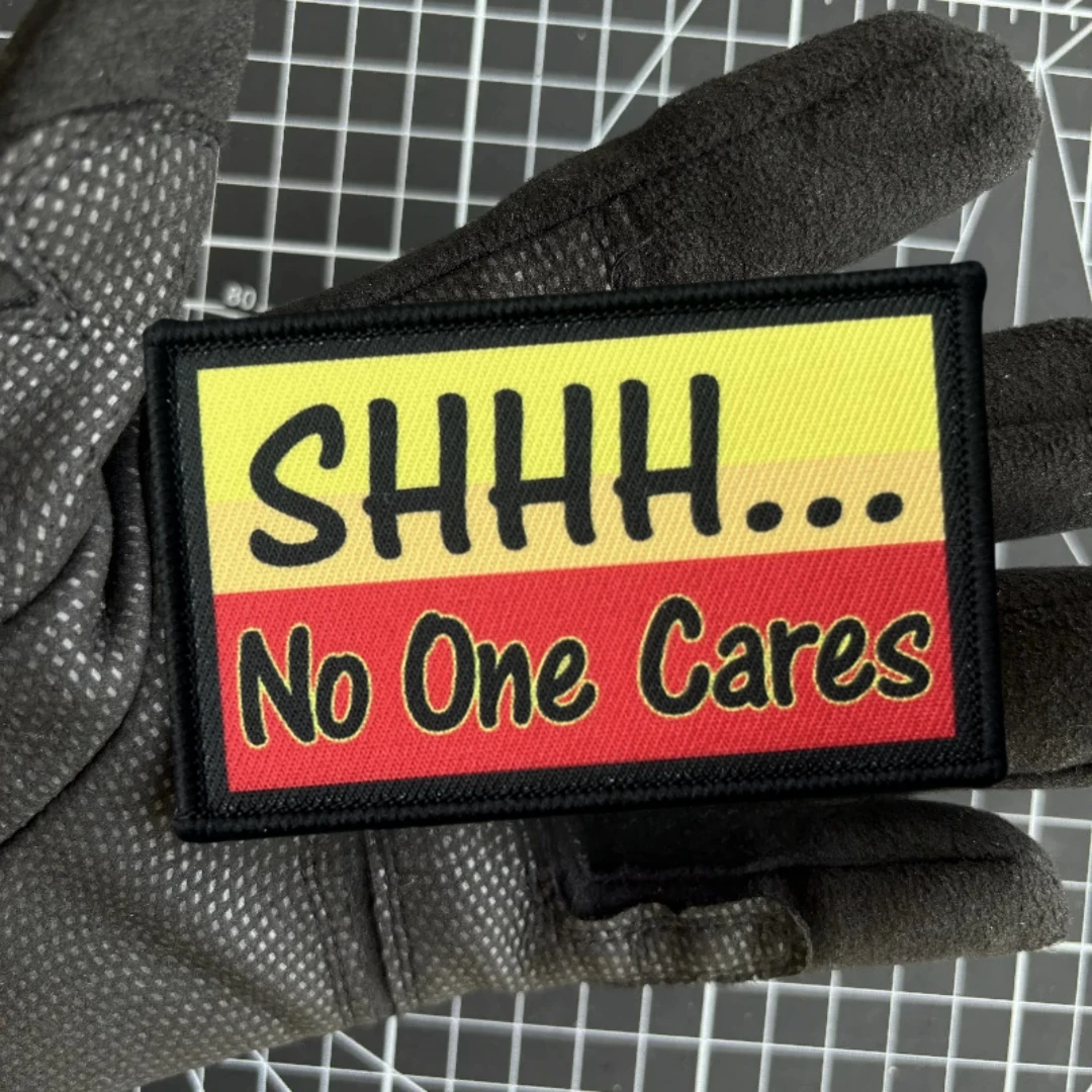 Parche táctico No One Cares – Brazalete militar Velcro parche - imagen 5
