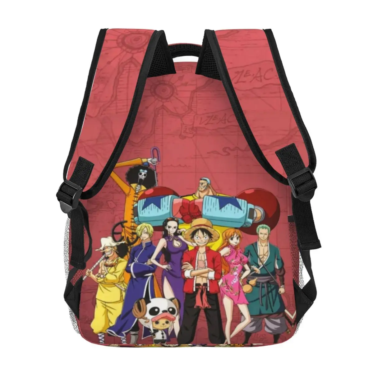 Sac à dos léger imprimé One Piece, sac d'école à motif à la mode, 17 pouces, nouveau