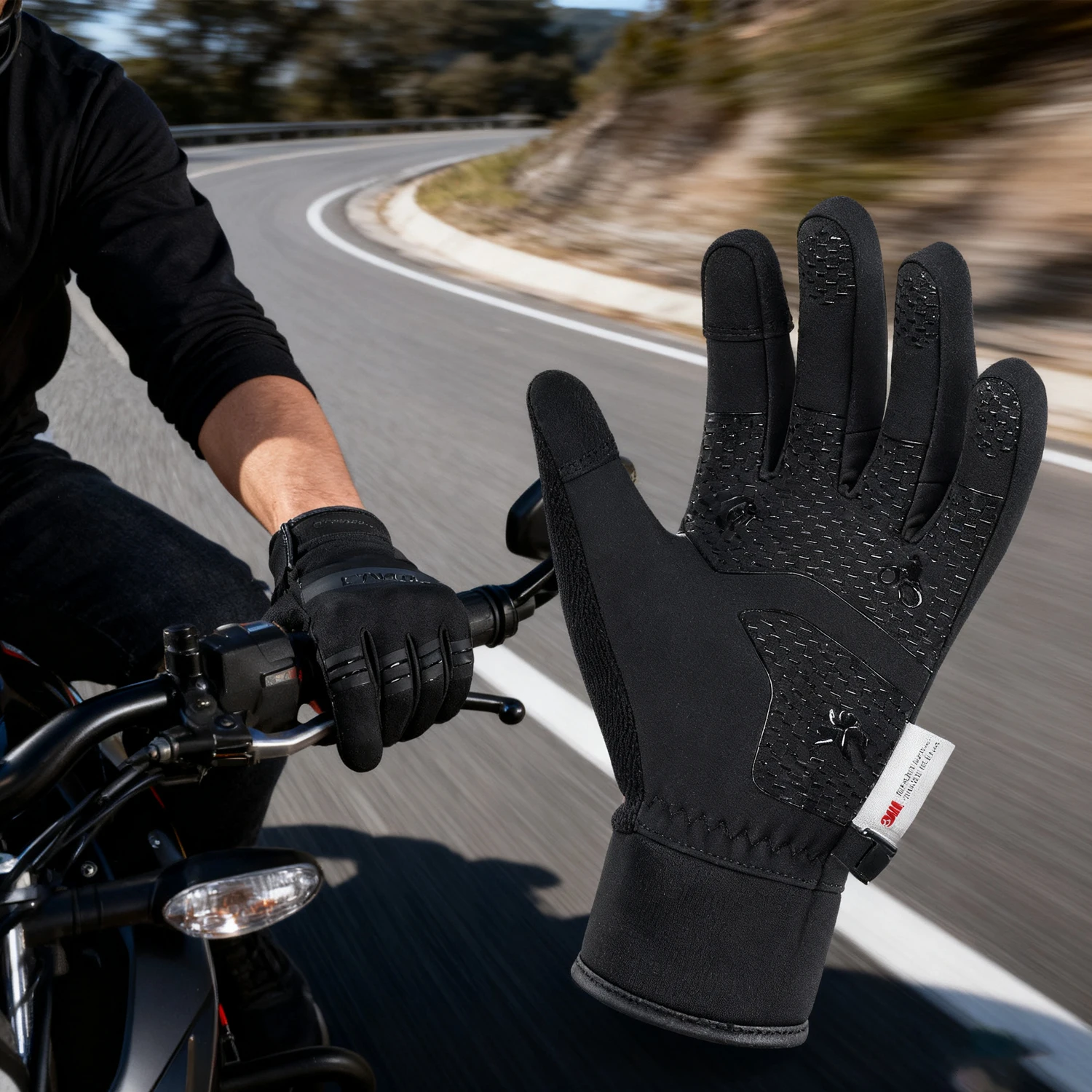 Guantes para Hombre Impermeable Color Negro 3M