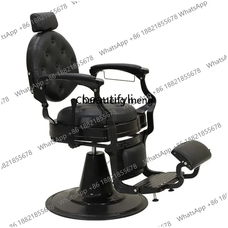 K182ZC182Men's Vintage Oilhead Hair Salon Barber Shop Chair Hair Salon Rotating Lying
