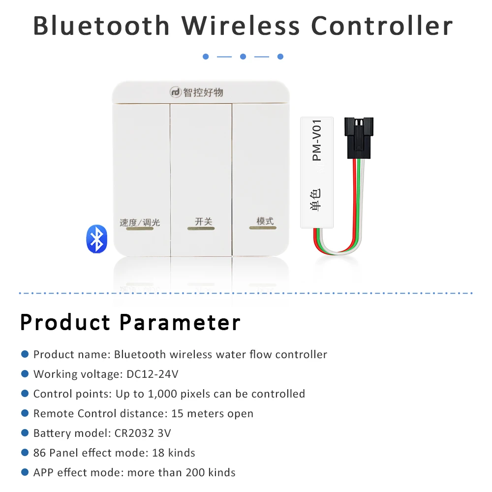 DC24V COB Diody Wyścigi konne Taśma LED 20M 30M WS2811 Taśma przepływająca do wody bezprzewodowy kontroler Bluetooth 3 klawisze Zestaw