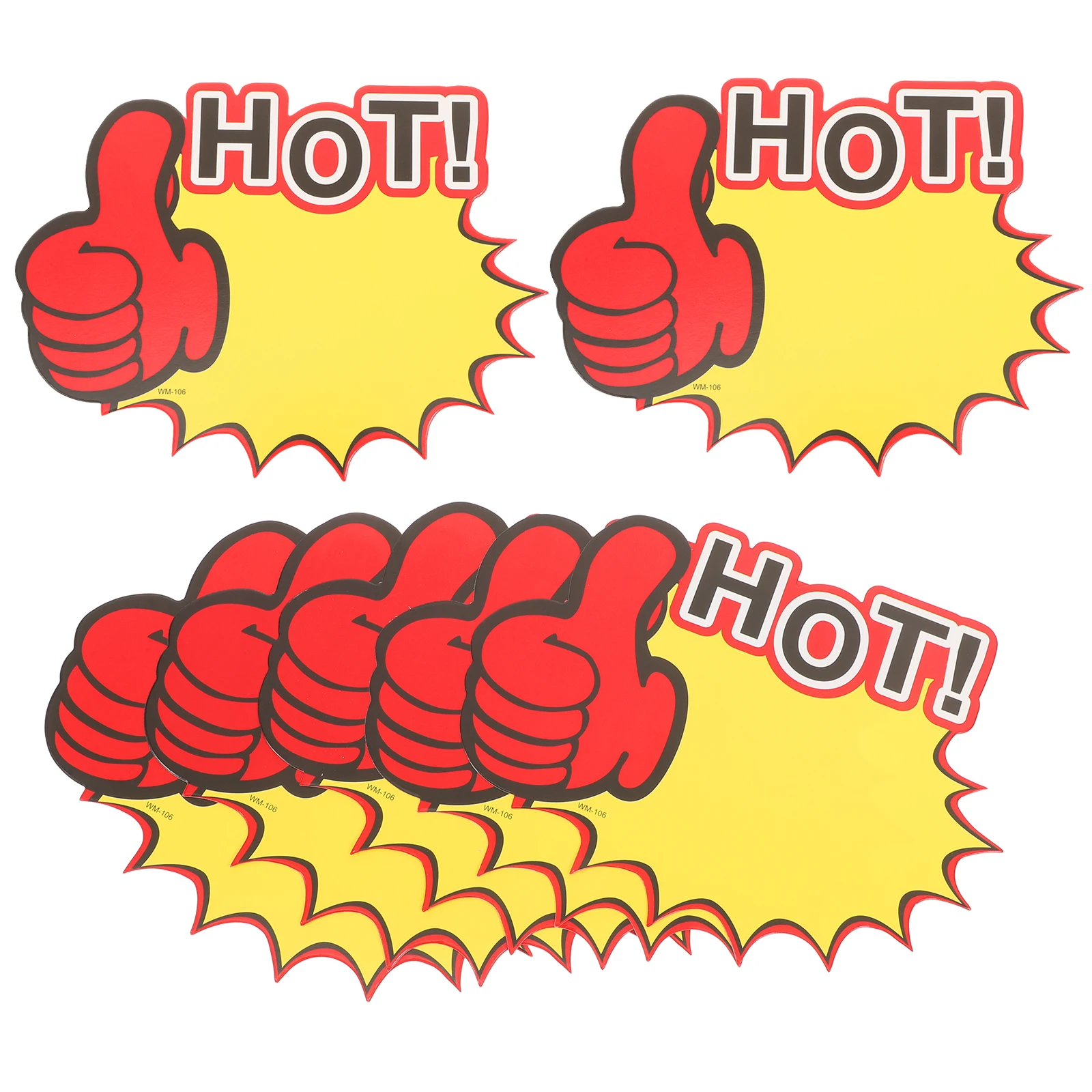 

100 Pcs Price Tag Bulletin Board Accessories Stickers Decorations for Retail Store Clearance Signs Color Poster Blank Sale