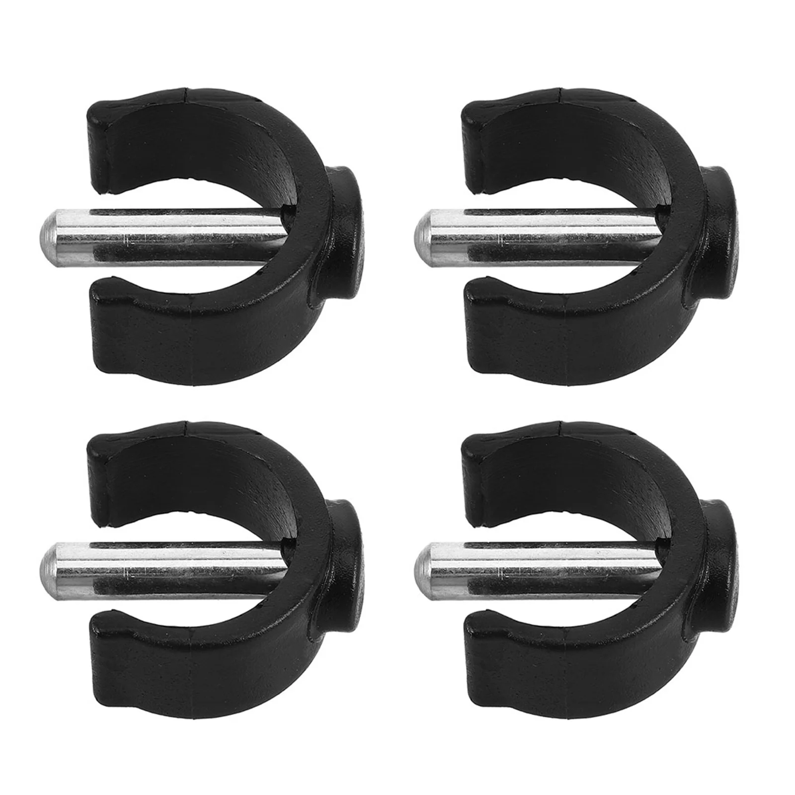 

4pcs Walking Sticks Latch Clips Walking Cane Replacement Parts Crutches Stick Locking Clips M6x28mm Abs Steel C-Shaped Clamps