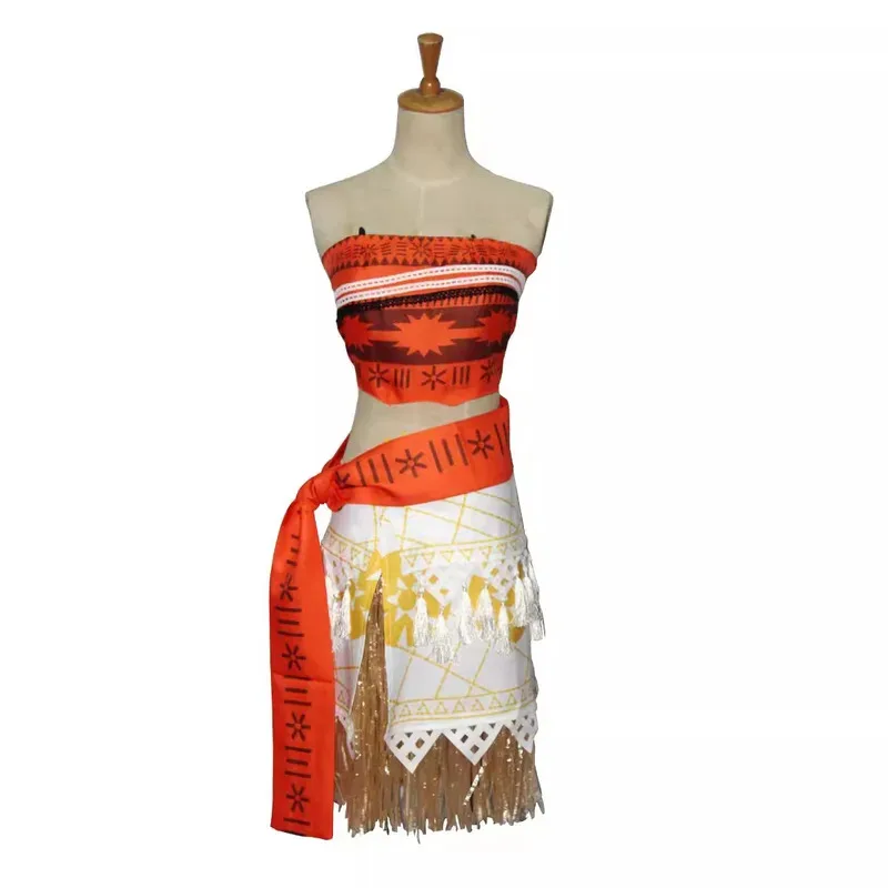 

AIAI 2025Детский и взрослый женский праздничный костюм Моаны для киношоу, топ, юбка, костюм для детей, нарядное платье Vaiana для косплея, наряд для ребенка Gi